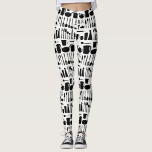 Lägga benen på ryggen för Utensils för kock f Leggings