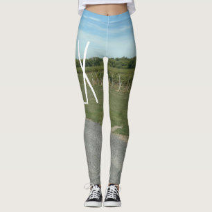 Lägga benen på ryggen för vingård leggings