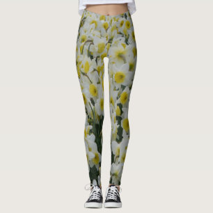 Lägga benen på ryggen för vitpåskliljar leggings