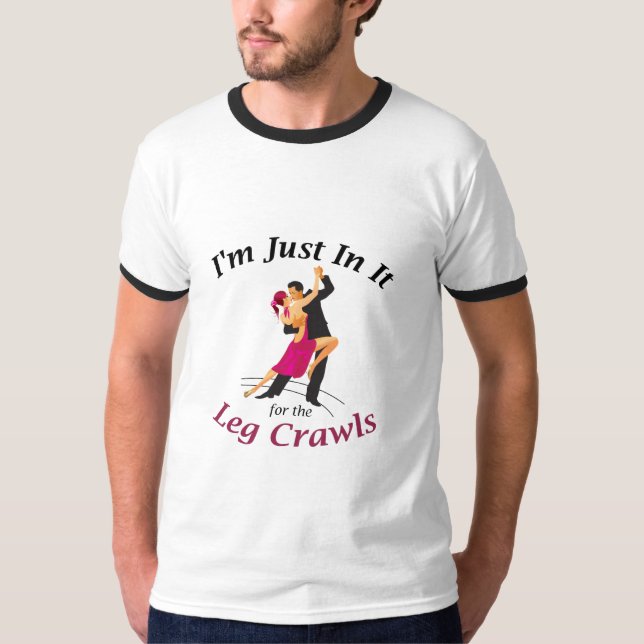 "lägga benen på ryggen krypande" manar den t shirt (Framsida)