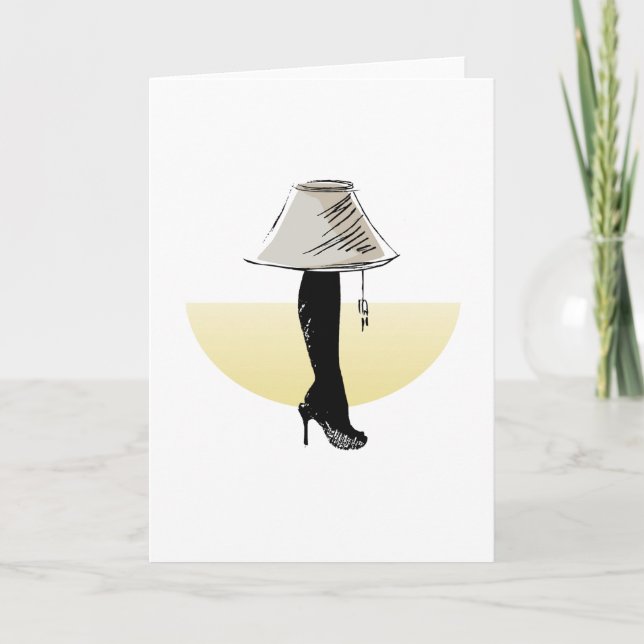 Lägga benen på ryggen lampan helgkort (Framsida)