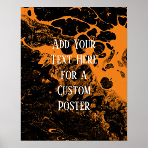 Lägga till Anpassningsbar Text Black och Bright Or Poster