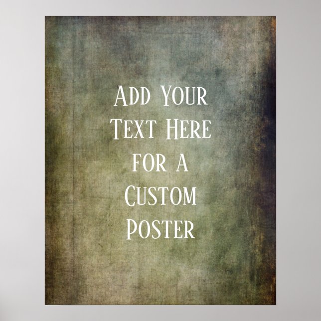 Lägga till Anpassningsbar Text Brown och Grönt Gru Poster (Framsidan)