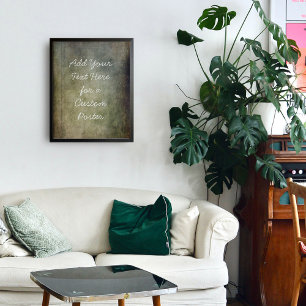 Lägga till Anpassningsbar Text Brown och Grönt Gru Poster