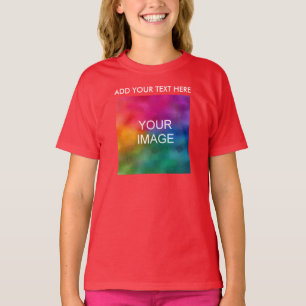 Lägga till din textfotomall Anpassningsbar - flick T Shirt