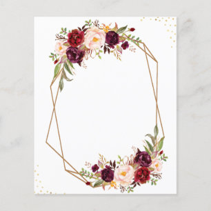 lägga till egen blommigt Burgundy vattencolor