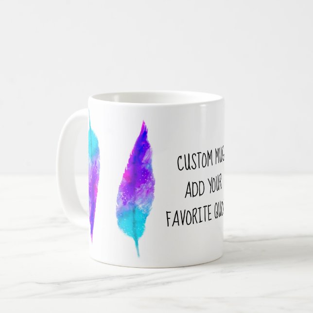 lägga till egen offerturkos, lila ludd art kaffemugg (Framsida vänster)