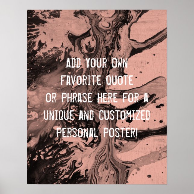 Lägga till en svart Anpassningsbar i offertmarmor, Poster (Framsidan)