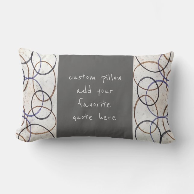 lägga till ett citat på modern neutralt färg lumbarkudde (Framsida)