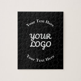 Lägga till Logotyp, redigerbar svartvit text Pussel
