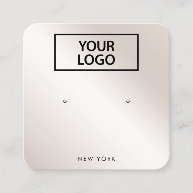 Lägga till Logotyp Skriptavbildning för Guld Champ Fyrkantigt Visitkort (Framsida)