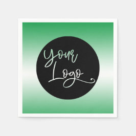 Lägga till Logotypen Anpassningsbar Bright Grönt o Pappersservett