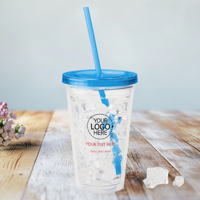 Lägga till Logotypens enkla typografi Take Away Mugg (Add Your Logo Simple Typography Acrylic Tumbler)