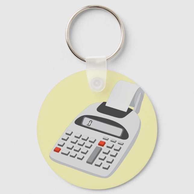 Lägga till Maskin - Vintage Accountant Technology Nyckelring (Framsida)