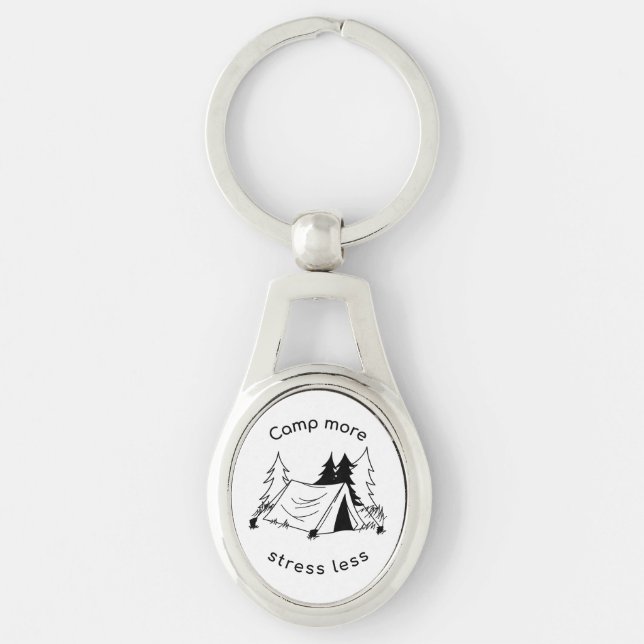 Lägga till mer stressa mindre ovalt silverfärgad nyckelring (Framsidan)