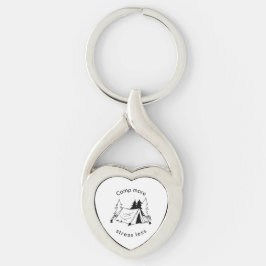 Lägga till mer stressa mindre twisted heart silverfärgad nyckelring