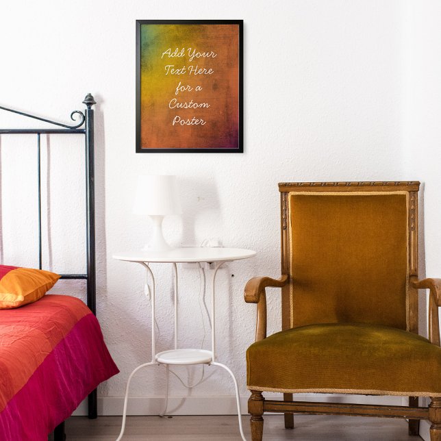 Lägga till Orangen Textregummera för regnbåge i An Poster (Skapare uppladdad)