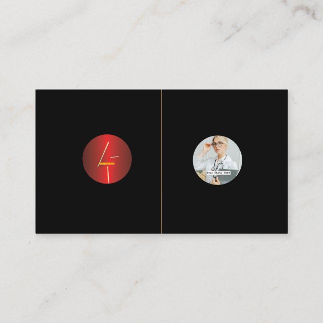 Lägga till svart logotyp av Anpassningsbarna Visitkort (Framsida)