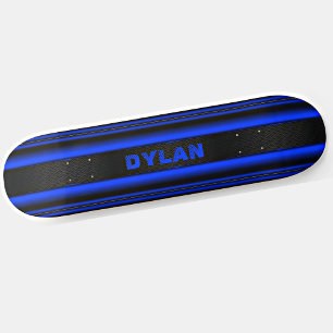 Lägga till svart Rand med Namn Initialer Mini Skateboard Bräda 18,5 Cm