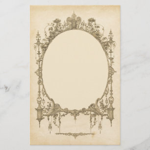 Lägga till text och bild för vintagen ram, gräns brevpapper