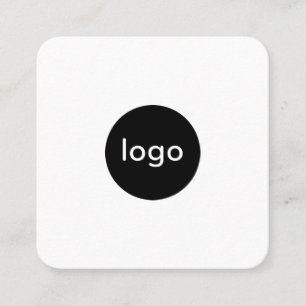 Lägga till vit professionell för logotypen anpassn fyrkantigt visitkort