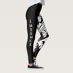 Lägger benen på ryggen den blom- designen för leggings