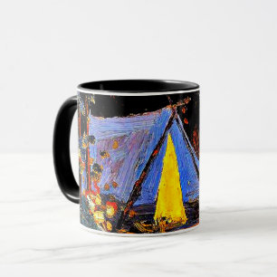 Lägger eld, finkonstsmålning av Tom Thomson Mugg