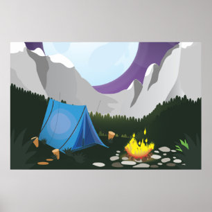 Lägger eld poster