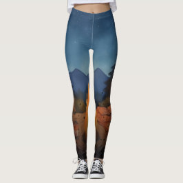 Lägger Patriot Mörk Himmel Rustik Amerikansk Utomh Leggings
