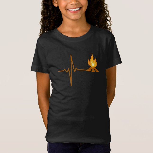 Läggereld Hjärtbeat Camping T Shirt (Framsida)
