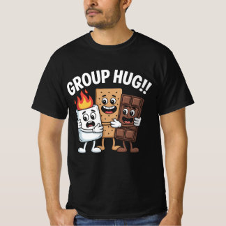 Läggereld S'mores-vibbar Rollig gruppkram Camping T Shirt