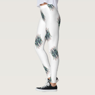 Laggningar för Aloe Minimal Mönster Löv Leggings