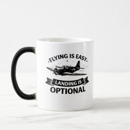 Låghöjdshumor Warbird Pilot T-shirt Magisk Mugg
