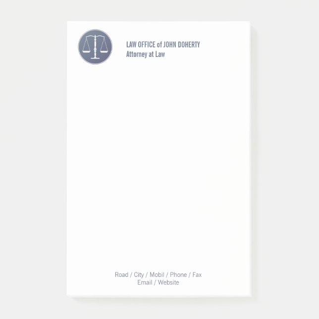 LAGKONTORET noterar Post-it Block (Framsida)