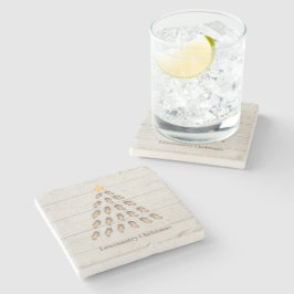 Lågland ostron Julgran på träplank Stenunderlägg