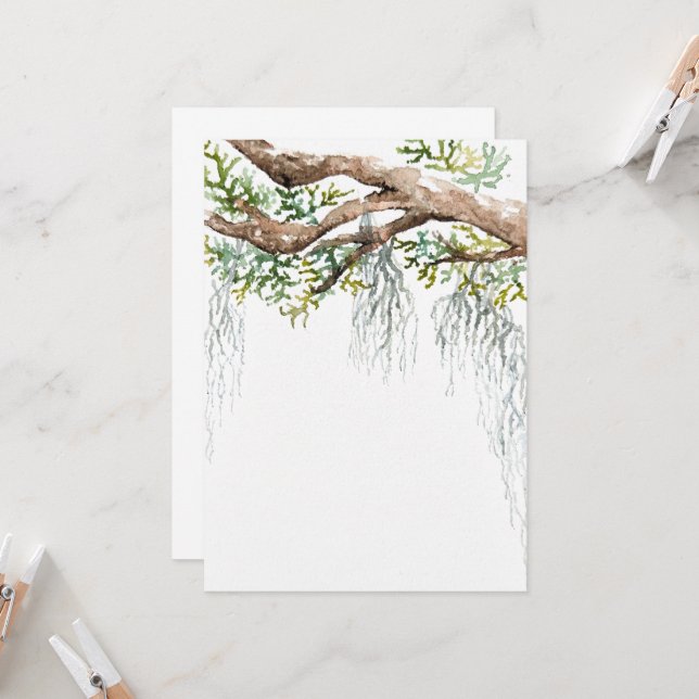 Låglandets akvarellinbjudan inbjudningar (Fram/Back In Situ)