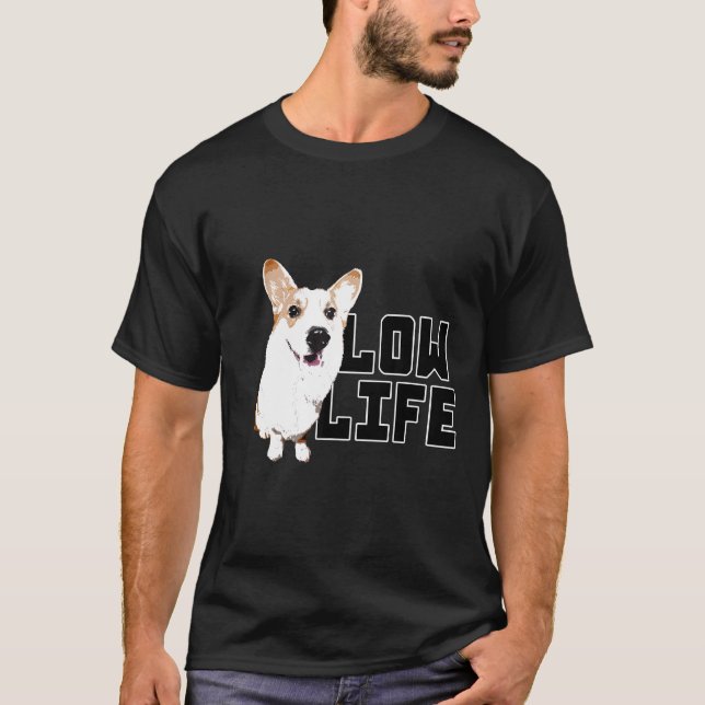 Låglänt Corgi-Mamma T Shirt (Framsida)