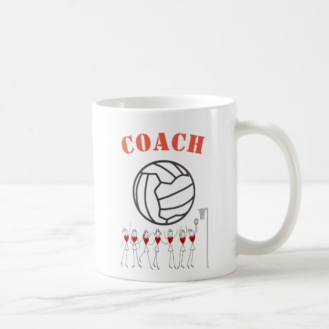 Lagledare för lag för Netballboll Themed Kaffemugg (Höger)