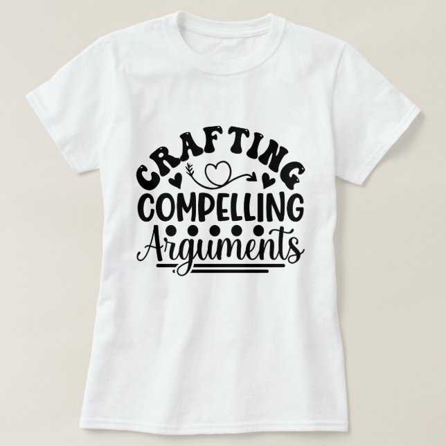 Laglig gåva av tvingande argument t shirt (Design framsida)