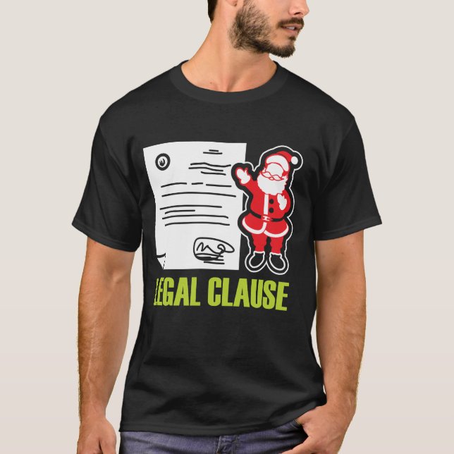 Laglig jultomten för rolig advokatgåva t shirt (Framsida)