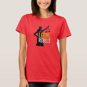 Laglig rebelldamrättvisa med den beställnings- t-shirt