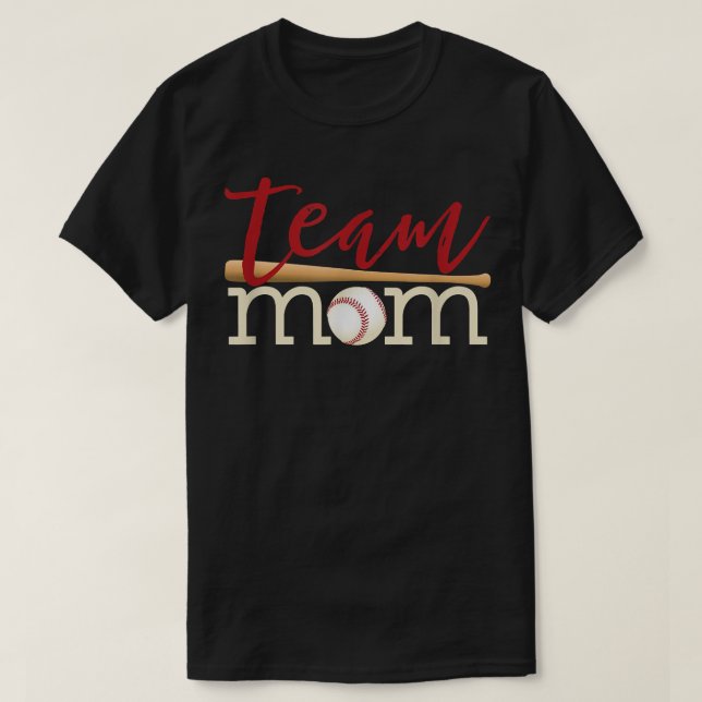 Lagmammas morsdagspresent för baseboll eller softb t shirt (Design framsida)