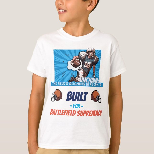[Lagnamn]s Gridiron Berserker #44 Anpassningsbar T Shirt (Framsida)