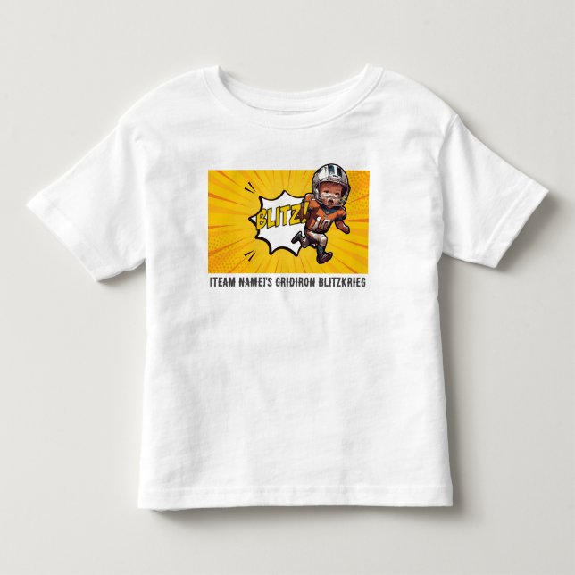 [Lagnamn]s Gridiron Blitzkrieg #28 Anpassningsbar T Shirt (Framsida)