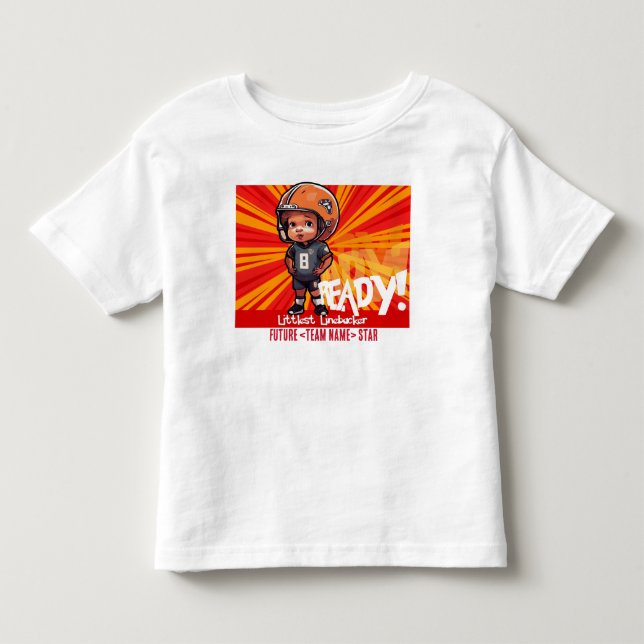[Lagnamn]s Gridiron Guardian #52 Anpassningsbar T Shirt (Framsida)