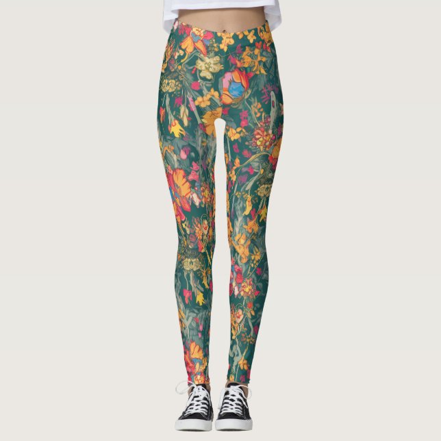 Lagning av Onflora-Blommigt Leggings (Framsida)
