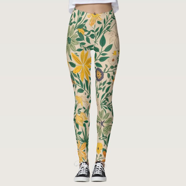 Lagning av Onflora-Blommigt Leggings (Framsida)