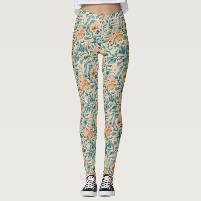 Lagning av Onflora-Blommigt Leggings (Framsida)
