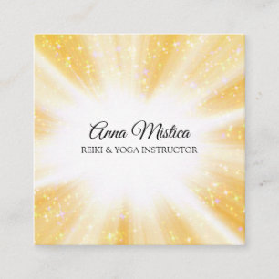 *~* Lagning av Reiki Yoga-massage Energy Light Wor Fyrkantigt Visitkort