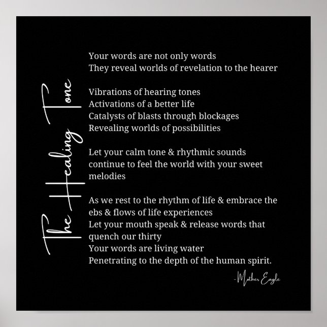 Lagning av ton Ljud dikt poster väggkonsdekoder (Framsidan)